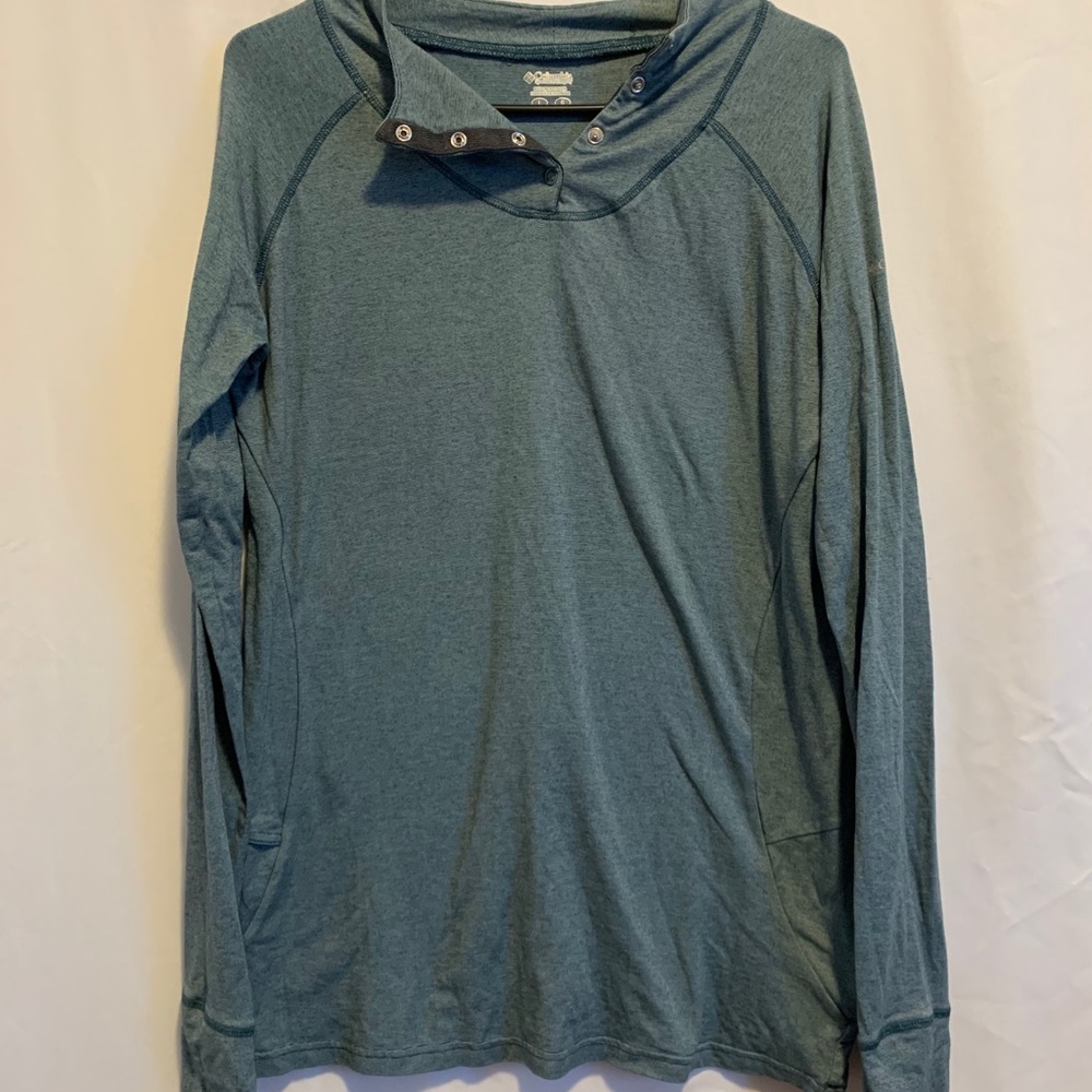 Columbia Sportswear Turquoise Long Sleeve Top L